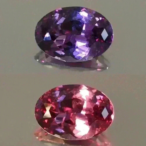 3.058 ct oval spessartite GARNET HIGHEST QUALITY COLOR CHANGE REDTO PURPLEnaturl - Picture 4 of 11